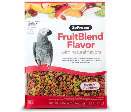 ZUPREEM GRANULÉS À SAVEUR DE FRUITS MÉLANGÉS POUR PERROQUETS ET CONURES 1.6 KG