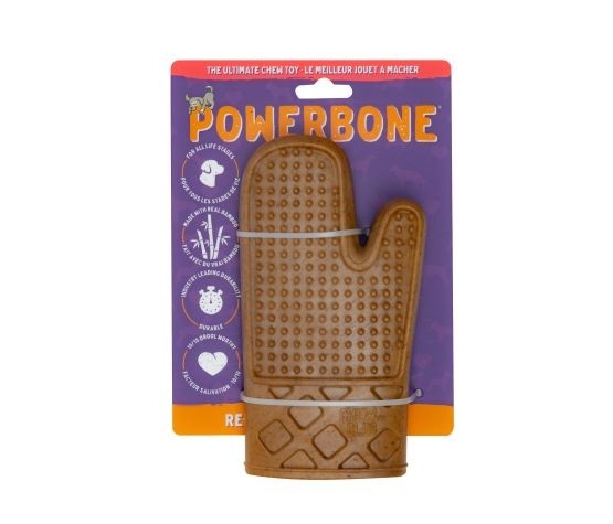 POWERBONE JOUET À MÂCHER POUR CHIEN NYLON ET BAMBOU MITAINE DE FOUR 7 PO