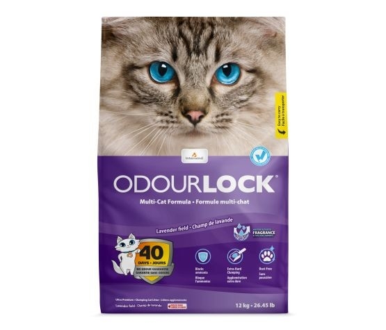 ODOURLOCK LITIERE A CHAT  LAVANDE 12KG