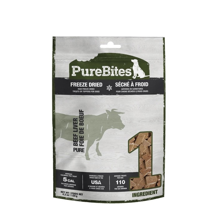 PUREBITES CHIEN GÂTERIE SÉCHÉE À FROID AU FOIE DE BOEUF 120G