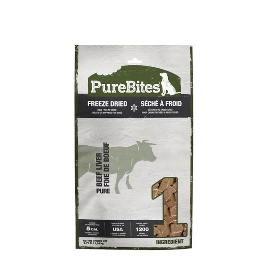 PUREBITES CHIEN GÂTERIE SÉCHÉE À FROID AU FOIE DE BOEUF 1248GR