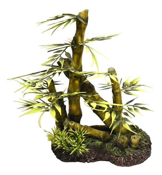 HIKARI DÉCORATION D'AQUARIUM BAMBOU AVEC PLANTES 8.9PO