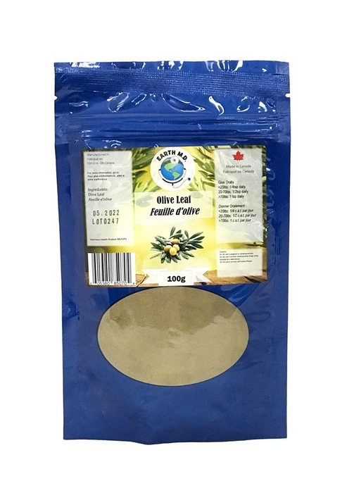 EARTH MD- POUDRE DE FEUILLE D'OLIVE 3.53 OZ
