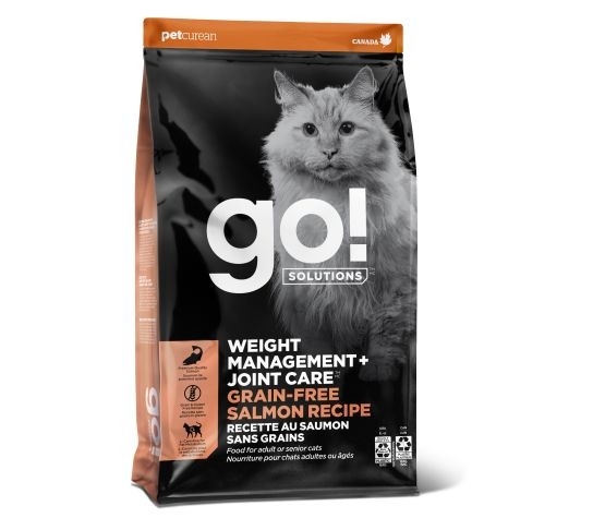 PETCUREAN GO! CHAT CONTRÔLE DU POIDS ET ARTICULATIONS SAUMON SANS GRAIN 6LBS