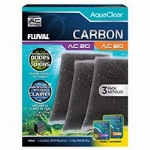 CHARBON POUR FILTRE À MOTEUR AC20/AC30 AQUACLEAR PAQUET DE 3