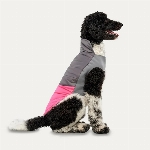 GOOEEZ MANTEAU À COL MONTANT POUR CHIEN ROSE ET GRIS MEDIUM