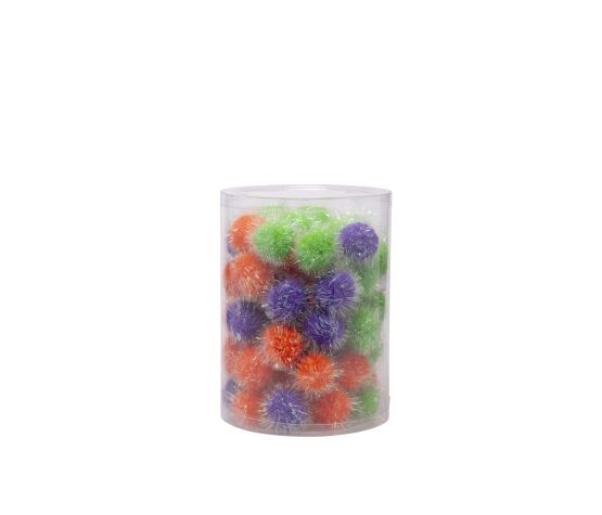 BUD'Z JOUET POUR CHAT BALLE POMPON COLORÉE (UNITÉ)