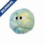 FOUFIT FUZZY WUZZY GOOF PELUCHE-BALLE BLEU/JAUNE LARGE (4 POUCES)