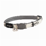 ROGZ GLOWCAT COLLIER LUMINEUX DANS LE NOIR POUR CHAT MOTIF CHAT NOIR (8-12 PO)