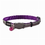 ROGZ NIGHTCAT COLLIER RÉFLÉCHISSANT POUR CHAT MOTIF OISEAUX MAUVES (8-12PO)