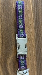 COLLIER MAUVE AVEC MOTIFS DE FLEURS 3/4 X 13-20 PO