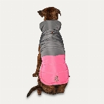 GOOEEZ MANTEAU À COL MONTANT POUR CHIEN ROSE ET GRIS XLARGE