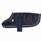SHEDROW K9 GLACIER MANTEAU AVEC CARREAUX BLEU MARIN POUR CHIEN SMALL/MEDIUM