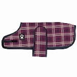 SHEDROW K9 GLACIER MANTEAU AVEC CARREAUX VIOLET POUR CHIEN SMALL