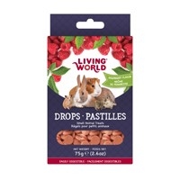 LIVING WORLD PASTILLES,ARÔME DE FRAMBOISE, POUR PETITS ANIMAUX 75G
