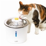 CATIT FONTAINE POUR CHAT AVEC FLEUR ET DESSUS EN STANLESS 3 LITRES