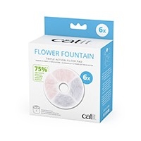 CATIT FILTRE À TRIPLE ACTION POUR FONTAINE -75% MOINS DE PLASTIQUE (6/PAQUET)