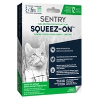 SENTRY TRAITEMENT CONTRE LES PUCES ET TIQUES POUR CHAT (3 FIOLES)