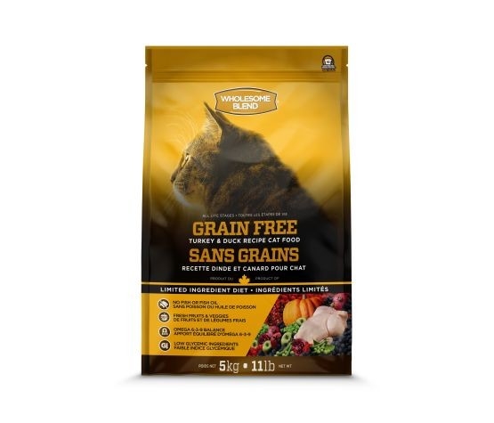 WHOLESOME BLEND CHAT SANS GRAIN DINDE/CANARD 5LBS