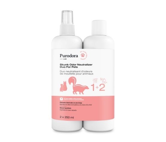 PURODORA DUO SHAMPOING ET NEUTRALISANT D'ODEURS DE MOUFETTE PQT 2* 237ML